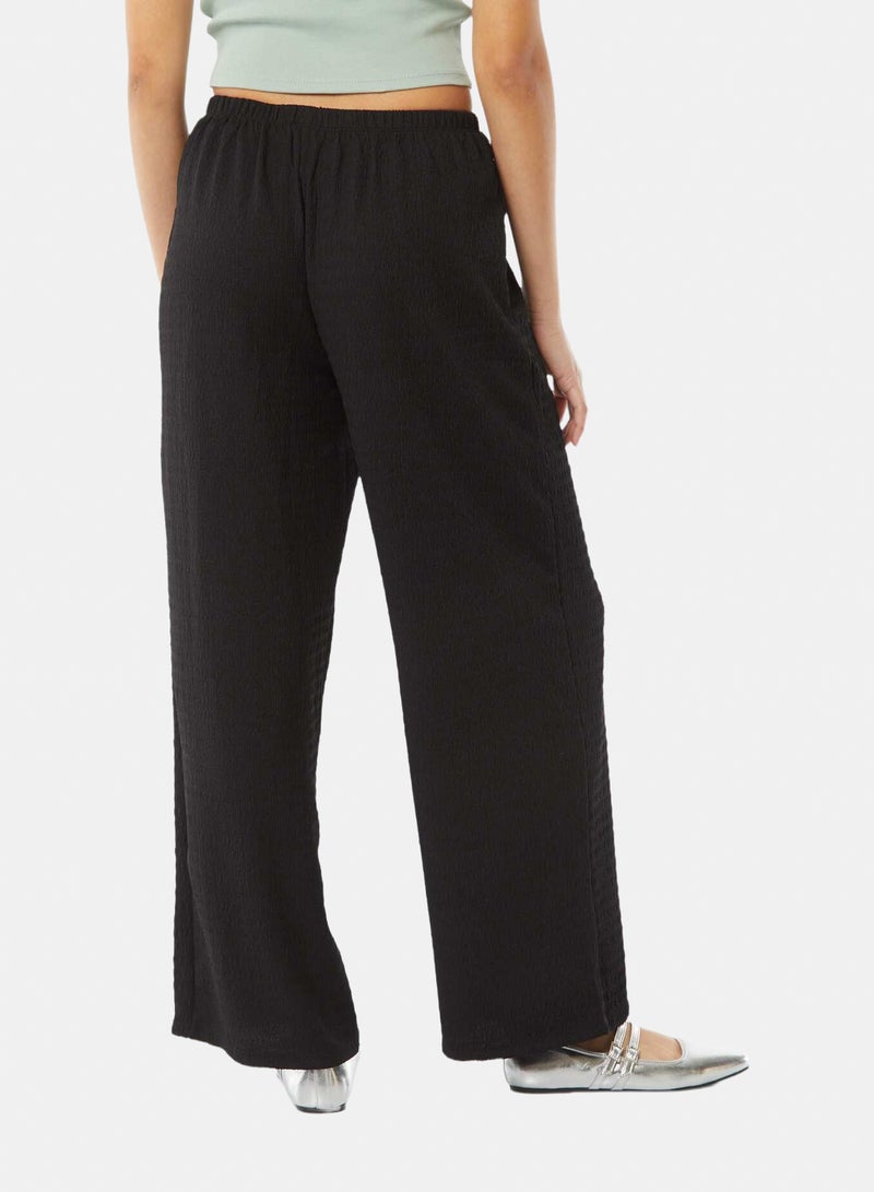 Kiabi Wide-Leg Crepe Knit Pants - Image 2